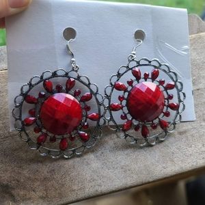 Red earrings